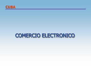 COMERCIO ELECTRONICO