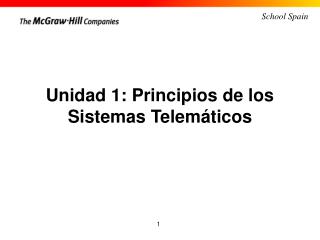 Unidad 1: Principios de los Sistemas Telemáticos