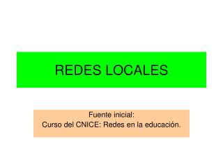 REDES LOCALES