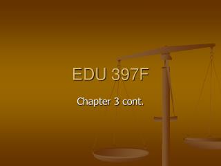 EDU 397F