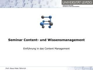 Seminar Content- und Wissensmanagement