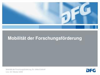 Mobilität der Forschungsförderung