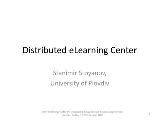 Distributed eLearning Center