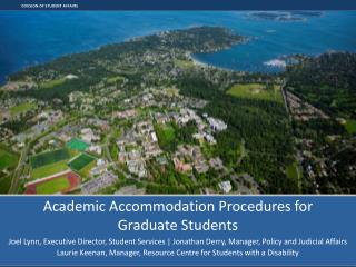 Academic Accommodation Procedures for Graduate Students