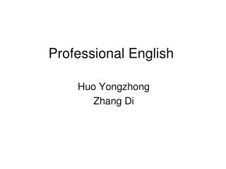 Professional English
