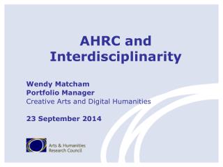 AHRC and Interdisciplinarity
