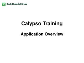 Calypso Training Application Overview