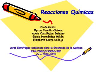 Profesoras: Myrna Carrillo Chávez Adela Castillejos Salazar Gisela Hernández Millán Elizabeth Nieto Calleja