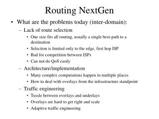 Routing NextGen