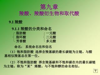 第九章 羧酸、羧酸衍生物和取代酸