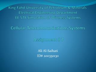 Ali Al- Saihati ID# 200350130