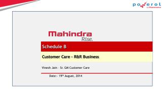Customer Care – R&amp;R Business