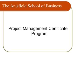 The Anisfield School of Business