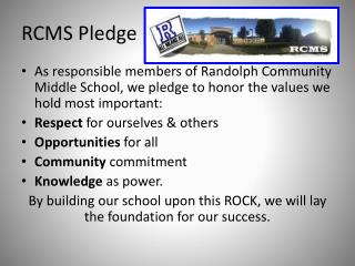 RCMS Pledge