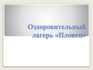 Оздоровительный лагерь «Пловец»