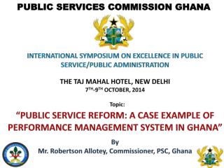 INTERNATIONAL SYMPOSIUM ON EXCELLENCE IN PUBLIC SERVICE/PUBLIC ADMINISTRATION