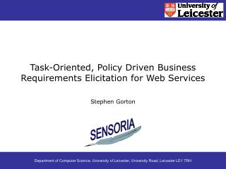 Task-Oriented, Policy Driven Business Requirements Elicitation for Web Services