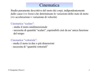 Cinematica