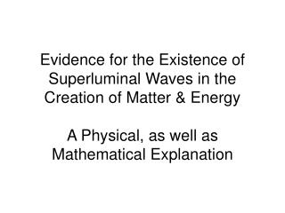 The Nature of Existence