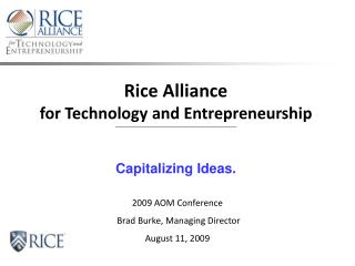 Rice Alliance for Technology and Entrepreneurship