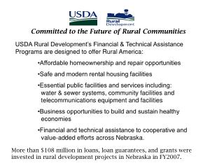 Committed to the Future of Rural Communities