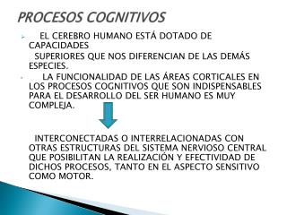 PROCESOS COGNITIVOS