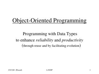 Object-Oriented Programming