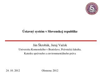 Ústavný systém v Slovenskej republike