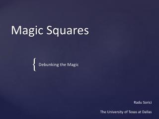 Magic Squares