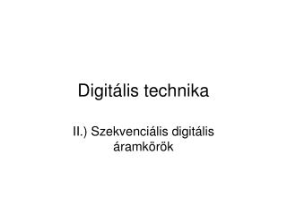 Digitális technika