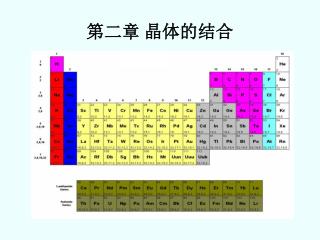 第二章 晶体的结合