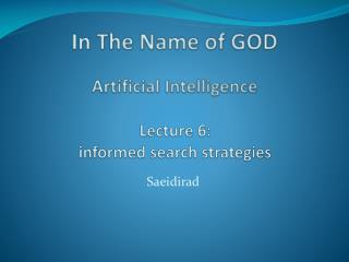 In The Name of GOD Artificial Intelligence