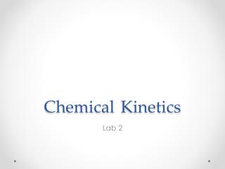 Chemical Kinetics