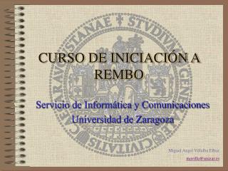 CURSO DE INICIACIÓN A REMBO