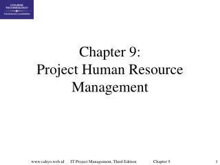 Chapter 9: Project Human Resource Management