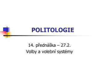 POLITOLOGIE