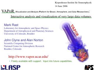 Mark Rast Laboratory for Atmospheric and Space Physics