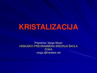 KRISTALIZACIJA