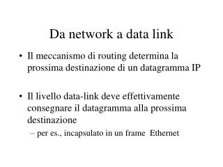 Da network a data link