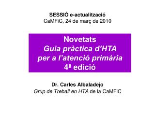 SESSIÓ e-actualització CaMFiC, 24 de març de 2010