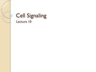 Cell Signaling