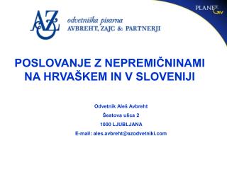 POSLOVANJE Z NEPREMIČNINAMI NA HRVAŠKEM IN V SLOVENIJI