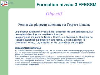 Formation niveau 3 FFESSM