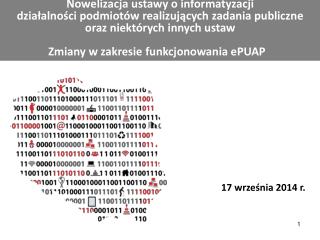 Nowelizacja ustawy o informatyzacji działalności podmiotów realizujących zadania publiczne