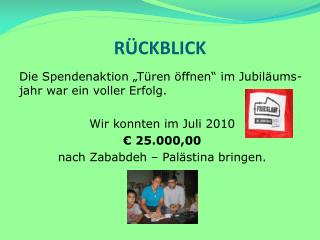 RÜCKBLICK