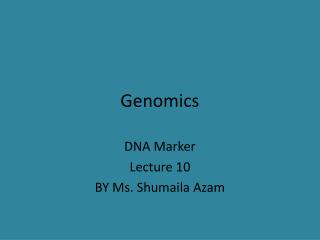 Genomics