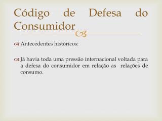 Código de Defesa do Consumidor