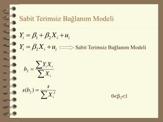 Sabit Terimsiz Bağlanım Modeli