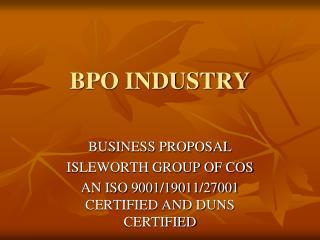 BPO INDUSTRY