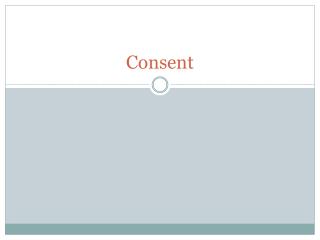 Consent